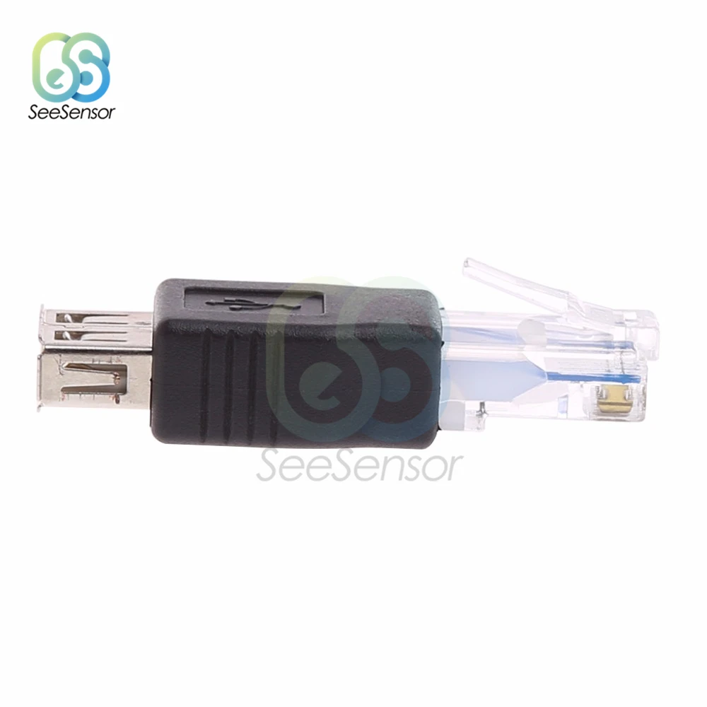 2 шт./лот USB тип A гнездо к RJ45 папа Ethernet LAN сетевой маршрутизатор розетка адаптер