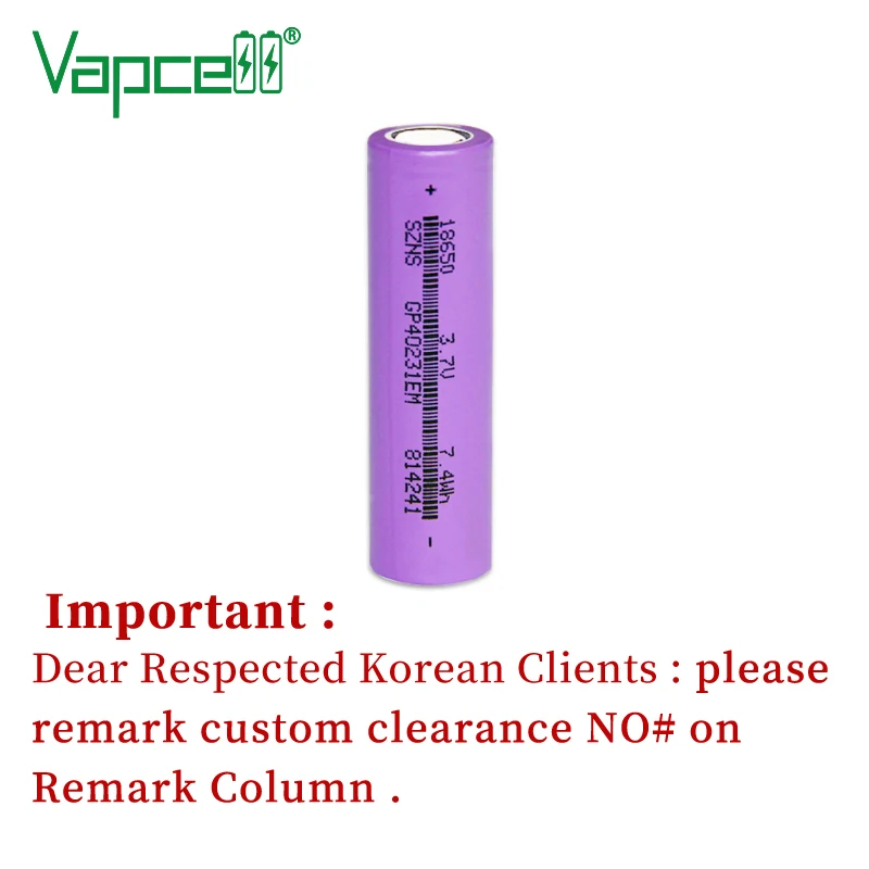 Портативное зарядное устройство Vapcell 18650 3 7 в 2000 Втч мАч литий-ионный аккумулятор