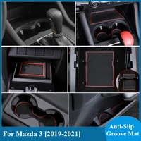 anti slip gate slot cup mat for mazda 3 2019 2020 2021 accessories rubber cup holders non slip mats coaster car sticker