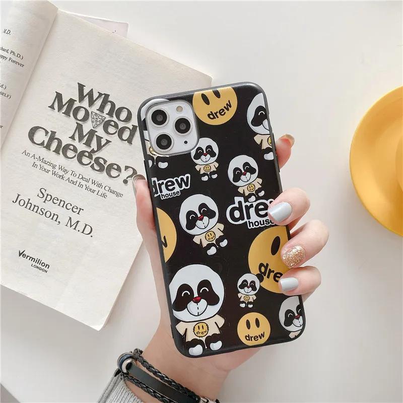 Justin Bieber Drew House Soft Silicone Case for iphone 6S 7 8 Plus X XR 11 Pro MAX 11Pro Luxury Brand Smiley Face Phone Cover | Мобильные