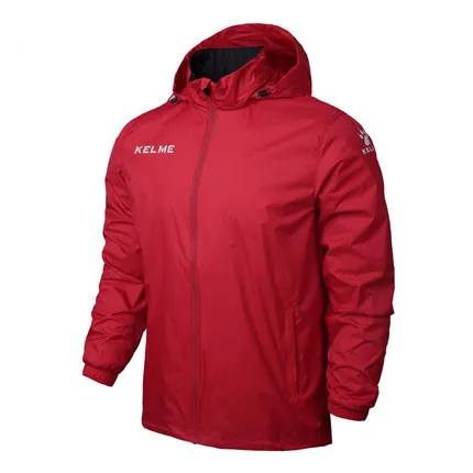KELME, Спортивная Мужская Детская футбольная майка, куртка для бега, тренировочная куртка для упражнений, ветрозащитная одежда, пальто K15S605 - Цвет: Red