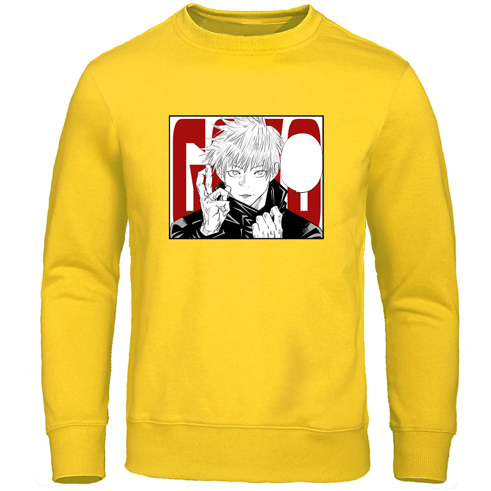 

Пуловер Gojo Satoru с принтом, уличная одежда в стиле Харадзюку, теплые модные мужские толстовки, уличная одежда в стиле аниме, свободная флисова...