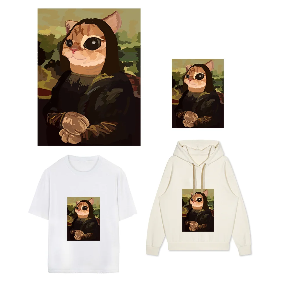 Оригинальный пользовательский масляной живописи кошки патчи Одежда Логотип
