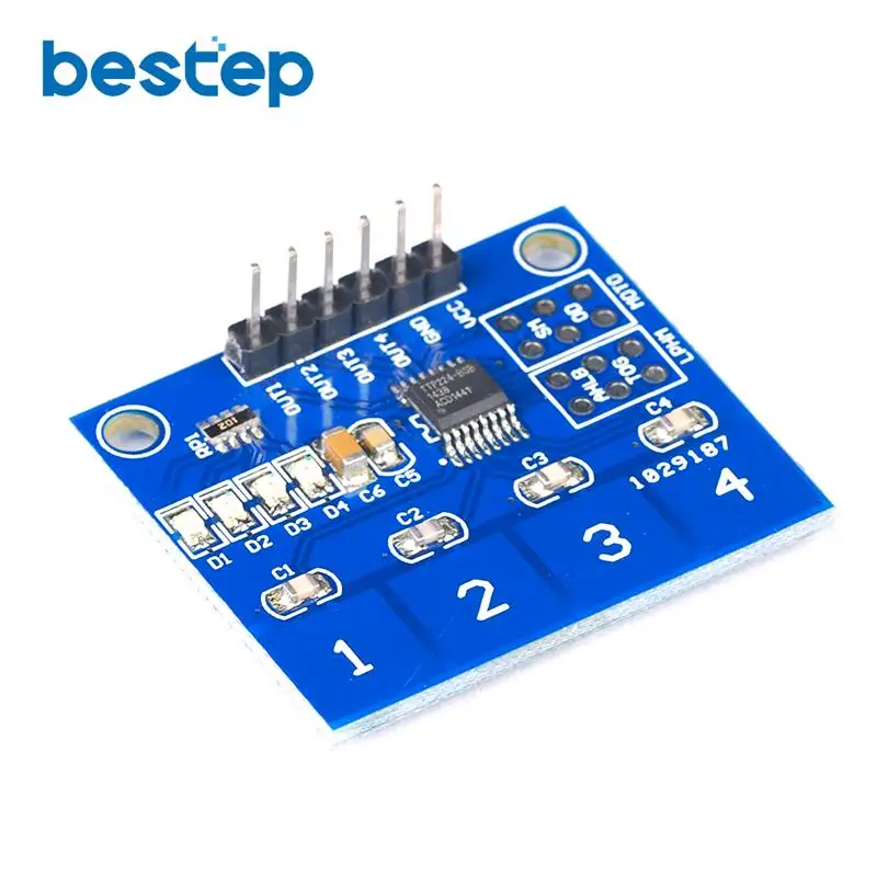 TTP224 переключатель сенсорный ЦИФРОВОЙ 4 КАНАЛЬНЫЙ емкостный модуль для Arduino|module