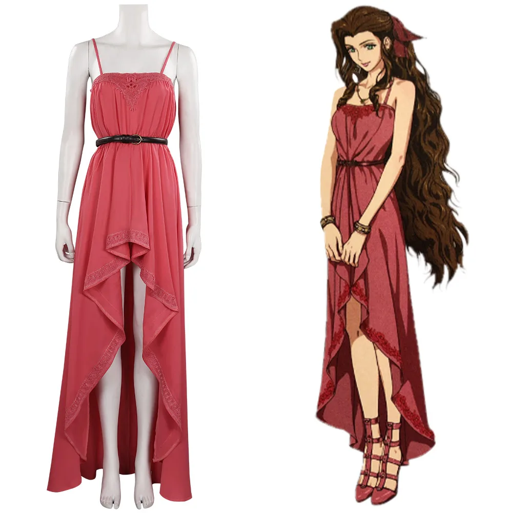 

Костюм для косплея Aeris Aerith gainsпри Фэнтези VII FF7, костюм для Хэллоуина, карнавала