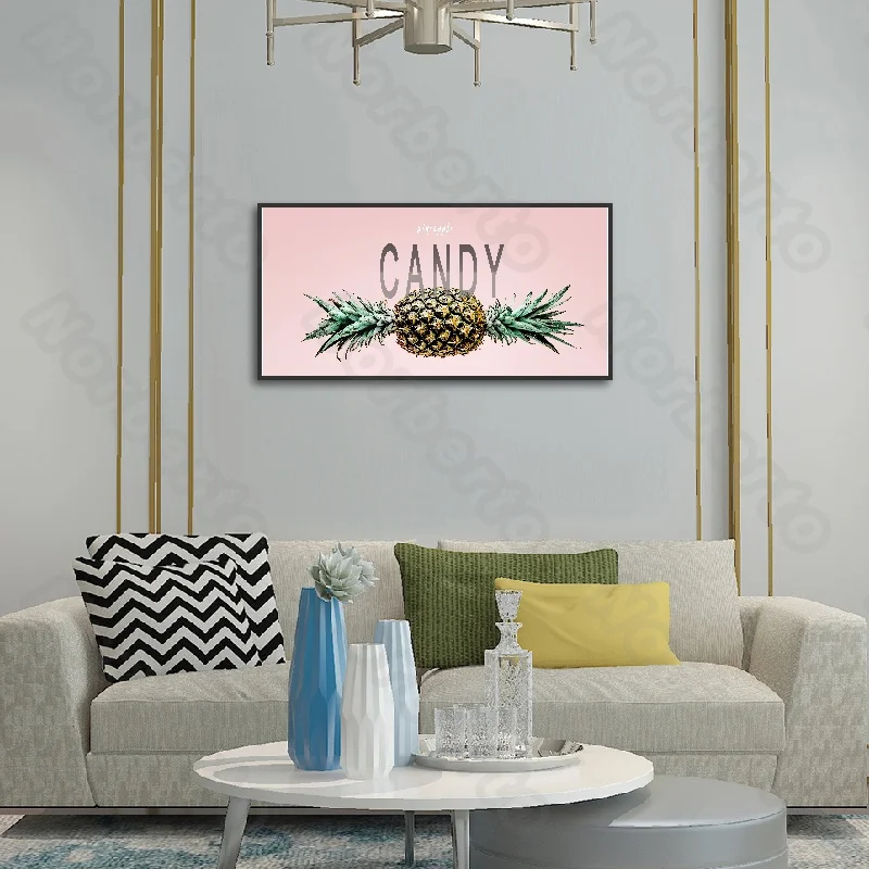 

Nordic Animal Style Canvas Painting Poster Flowers and Plants As Background Fruit Letters Candy Love for Home Rooms Decoration