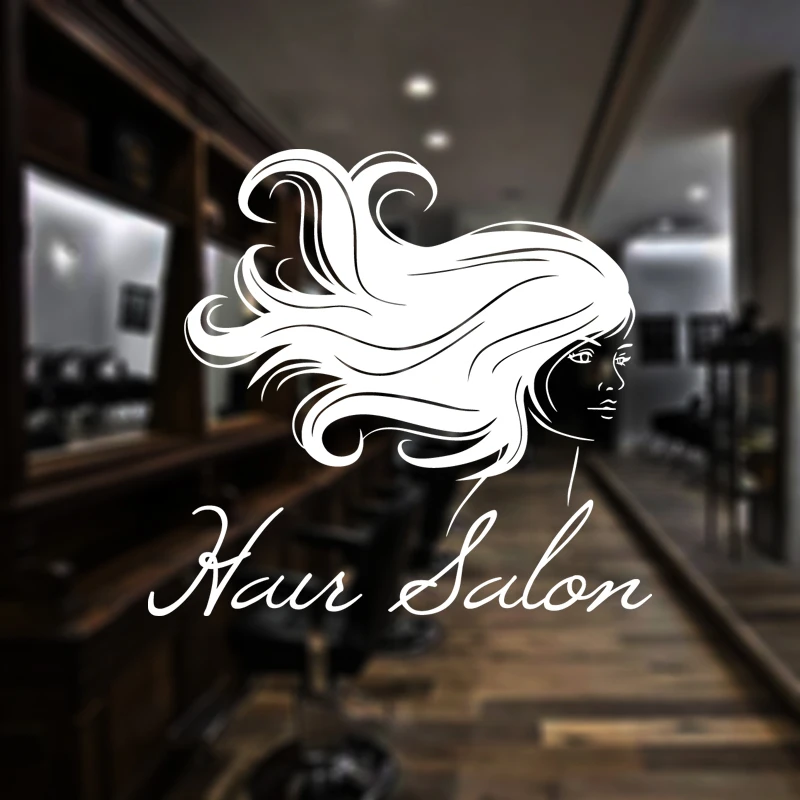 

Hair Salon Sticker Beauty Decal Haircut Name Posters Time Hour Vinyl Wall Art Decals Decor Decoration Mural Salon Sticker