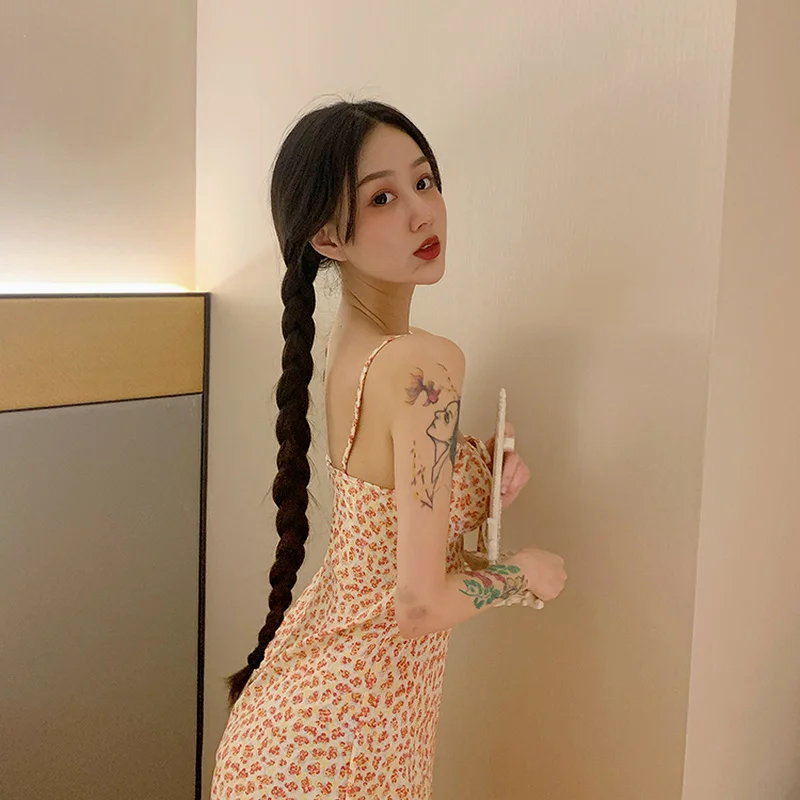 Мини-платье женское без рукавов с открытой спиной пикантный милый Универсальный