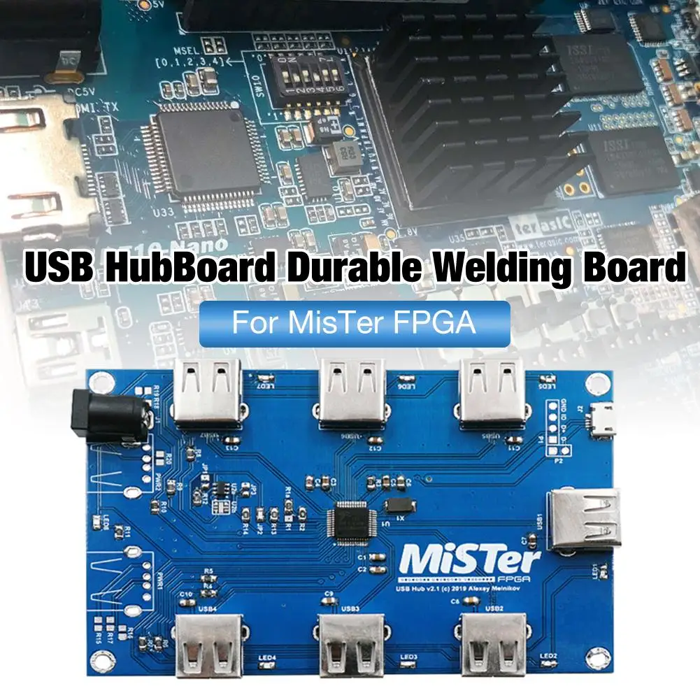 

2020 New High Quality 5V DC Manual Welding MisTer USB Hub V2.1 Board For MisTer FPGA 7 USB Ports