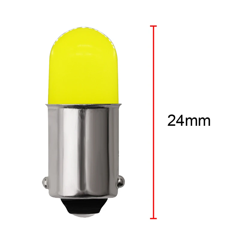 100x BA9S LED 12929 COB круглые 3D T4W Автомобильные светодиодные лампы номерного знака
