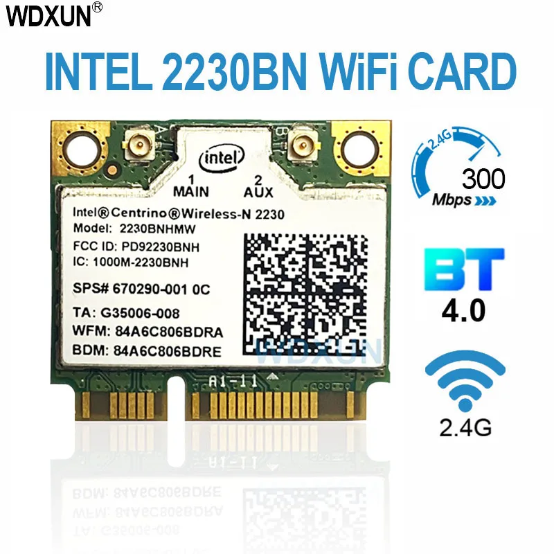 Мини PCI Express wifi беспроводной адаптер для Intel Centrino 2230BNHMW 2230BN 300M Bluetooth 4,0 Wlan карта + BT 4,0