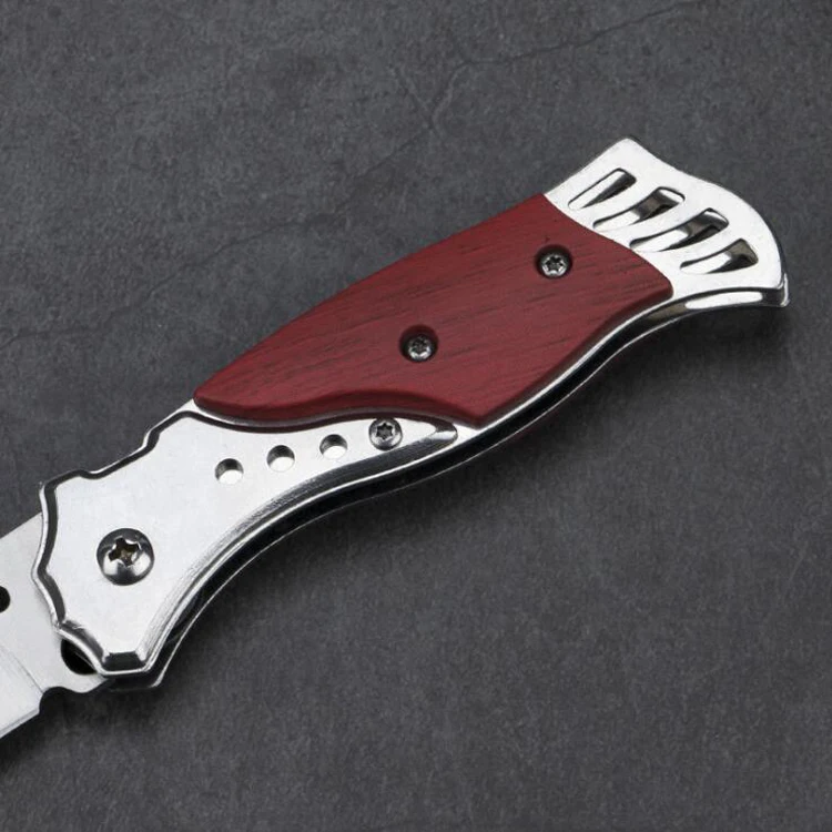 AIBODUO открытый инструмент с деревянной ручкой нож из стали 440C тактический