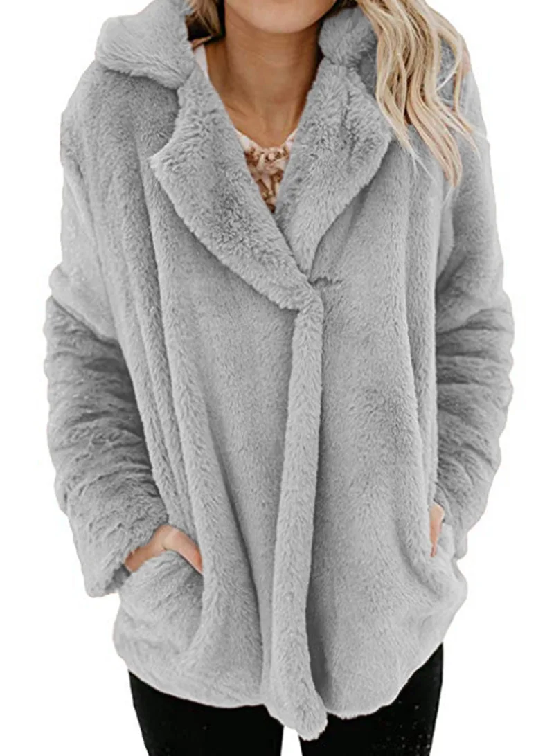 

Fashion Winter Women Coats Casaco Feminino Plush Women Jackets Basic Casual Harajuku Elegant Coat Woman Clothes Chaqueta Mujer