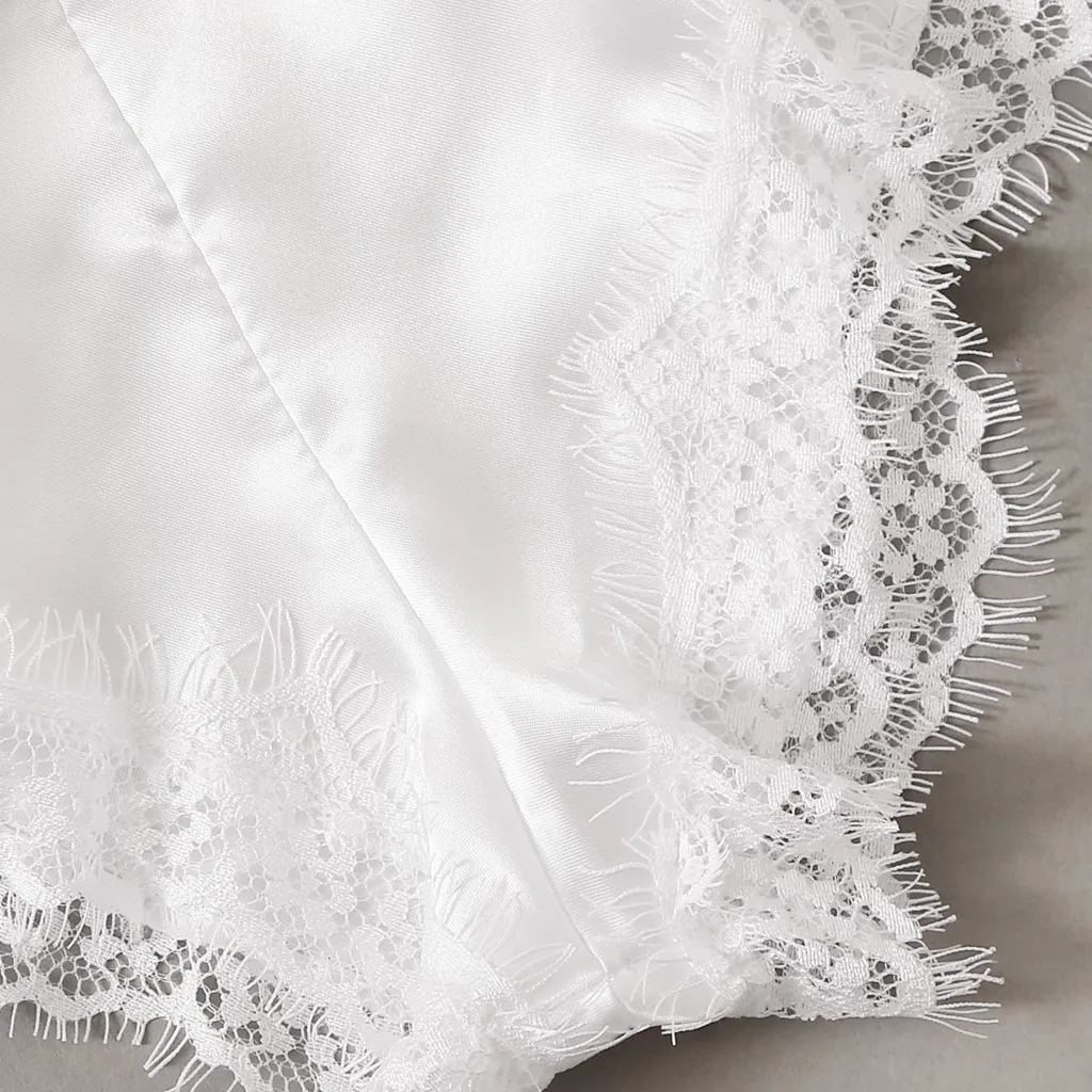 

Sexy Satin Halter Bodysuit Female Exotic Apparel Lingerie for Women Lace Faux Silk Novelty One Piece Satin Sleepwear