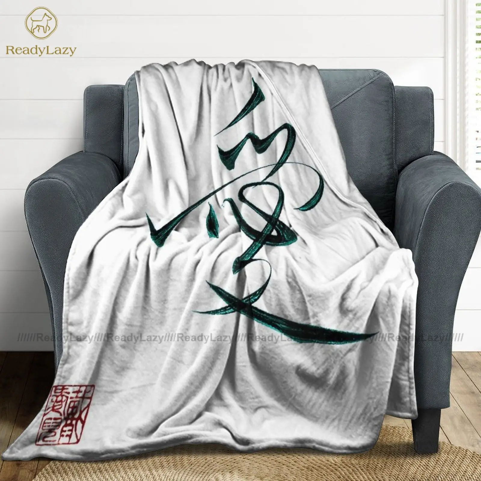 

Kanji Blanket Chair Super Soft Blanket Cheap Fuzzy Fleece Bedspread