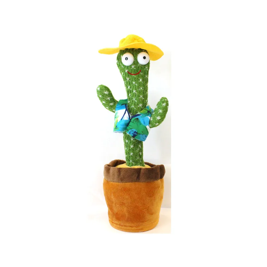 

Dancing cactus talking cactus Stuffed Plush Toy Electronic toy with song plush cactus potted toy Early Education Toy For kids