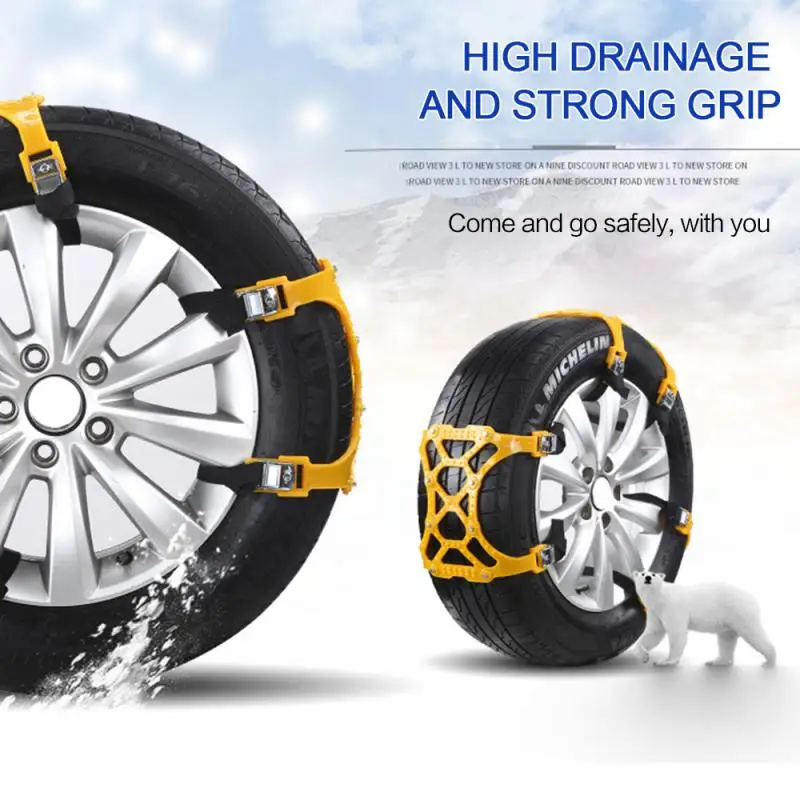 

Snow Chains Car Tire Anti-skid Chains Snow Mud Road Thickened Beef Tendon Wheel Chain S3d Car Wash Maintenance
