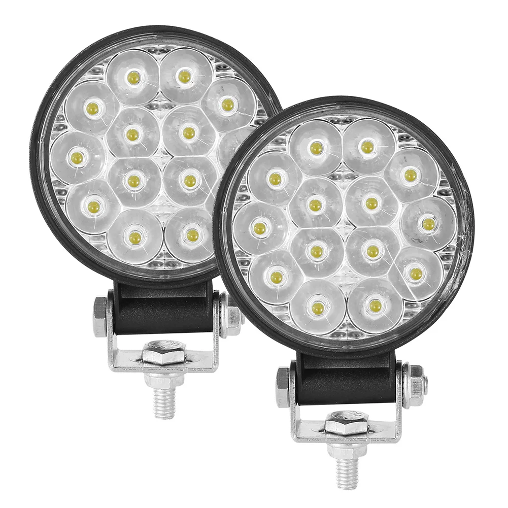 

2pcs Auto Lights 4 inch Round LED Work Lights for Car Truck SUV ATV Ultra Slim Off Road Spot Beam Driving Fog Lamp Pods