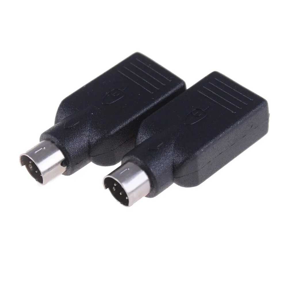 2pcs/lot USB Female To PS2 PS/2 Male Converter Adapter Keyboard Mouse Mice Black | Строительство и ремонт