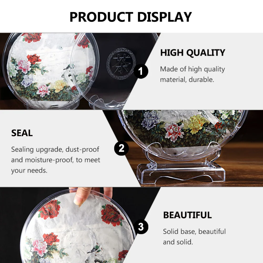 

Round Brick Tea Case Tea Storage Box Brick Tea Holder Container With Rack
