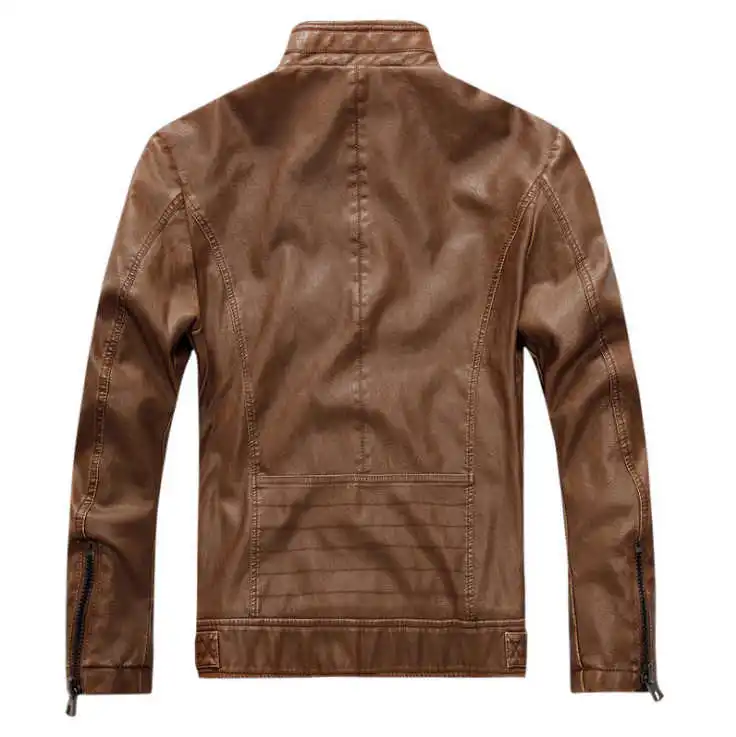 

New Autumn Winter Leather Jacket Men Fashion Bomber Jacket High quality PU Leather Jacket Male Black Motorcycle Leather Coats