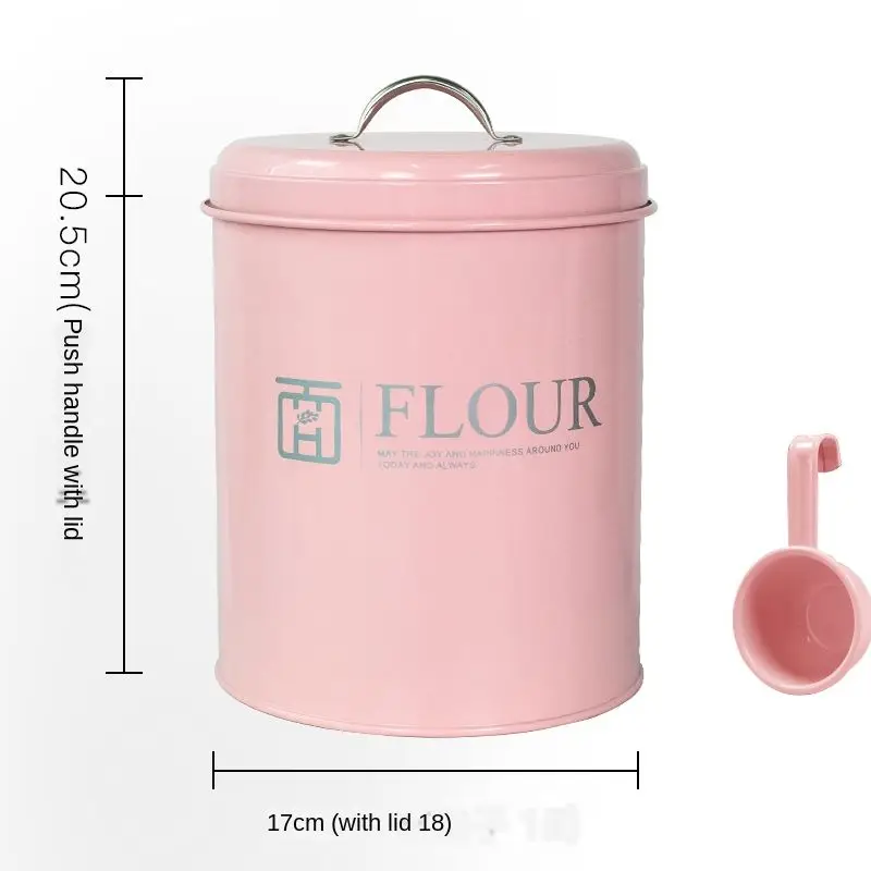 

Kitchen 2.5Kg Grain Sealed Can Rice Flour Bucket with Sealing Ring Moisture-Proof Rust-Proof Sunscreen Baking Flour Container