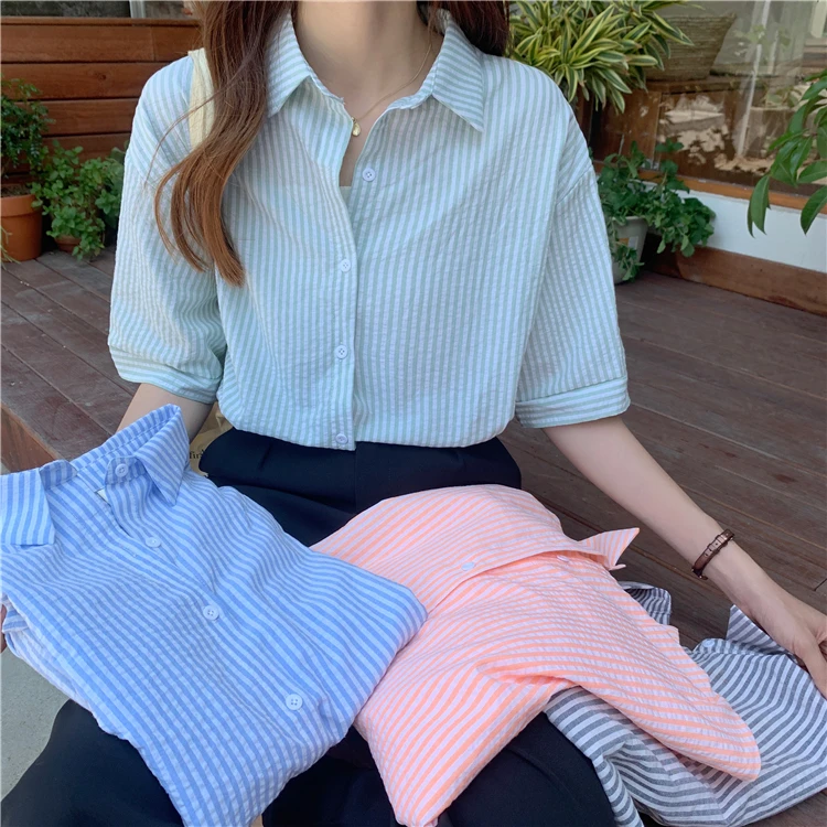 

Cheap wholesale 2021 spring summer autumn new fashion casual ladies work women Blouse woman overshirt female OL Fy8270