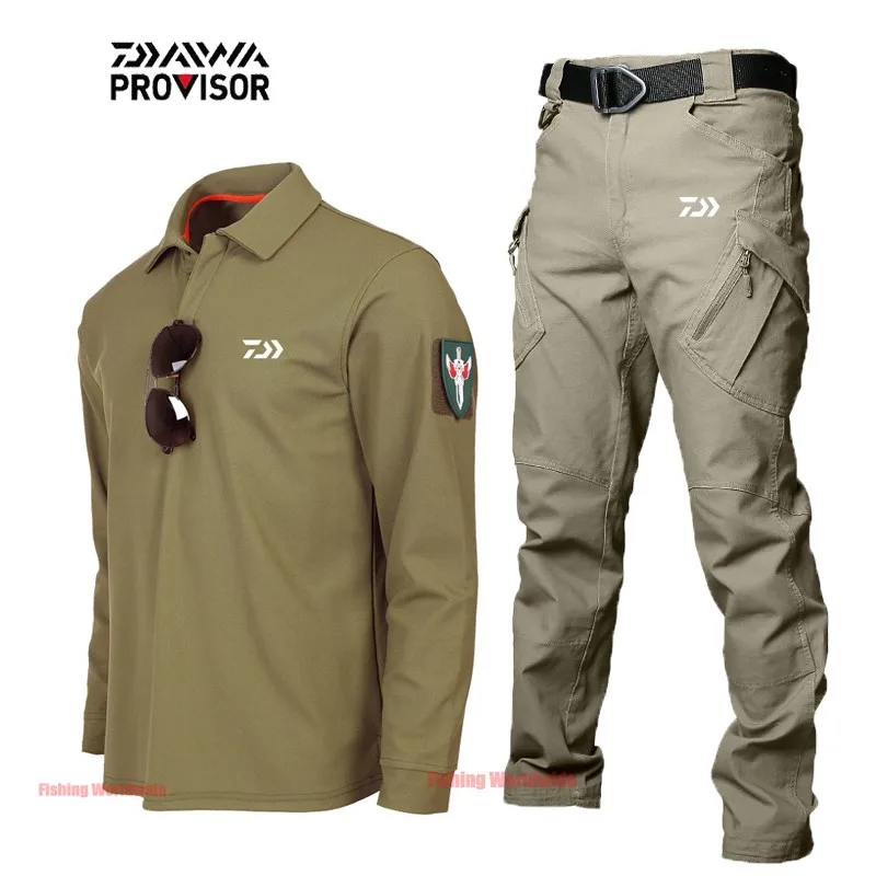 

2021 DAIWA Fishing Suits Summer Outdoor Multi-Pocket Durable Waterproof Fishing Pants Tactics Military Man Fishing Clothings 4XL