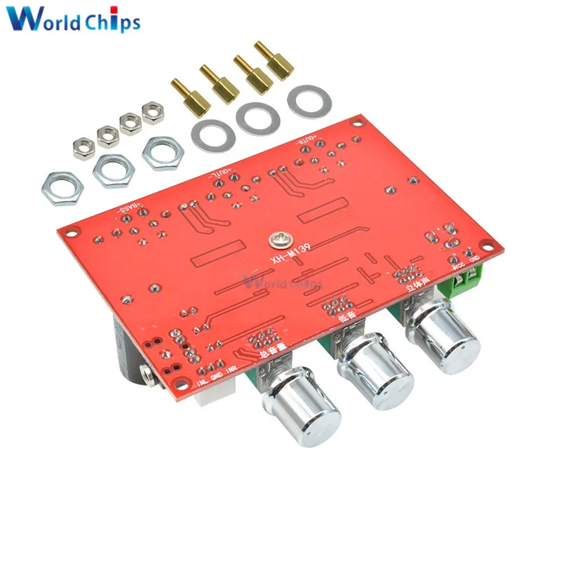 XH M139 TPA3116D2 2x50 Вт + 100 2 1 канальный цифровой сабвуфер усилитель мощности плата TPA3116 * 3