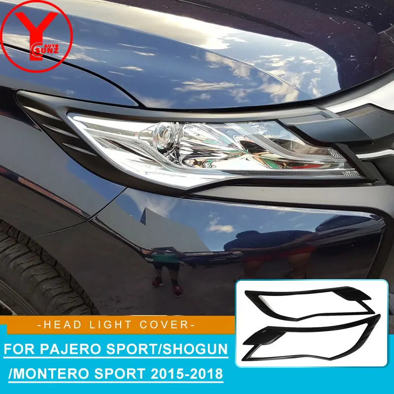 Черная головка для MITSUBISHI PAJERO SPORT Shogun 2015 2016 2017 автомобильные светильник ры