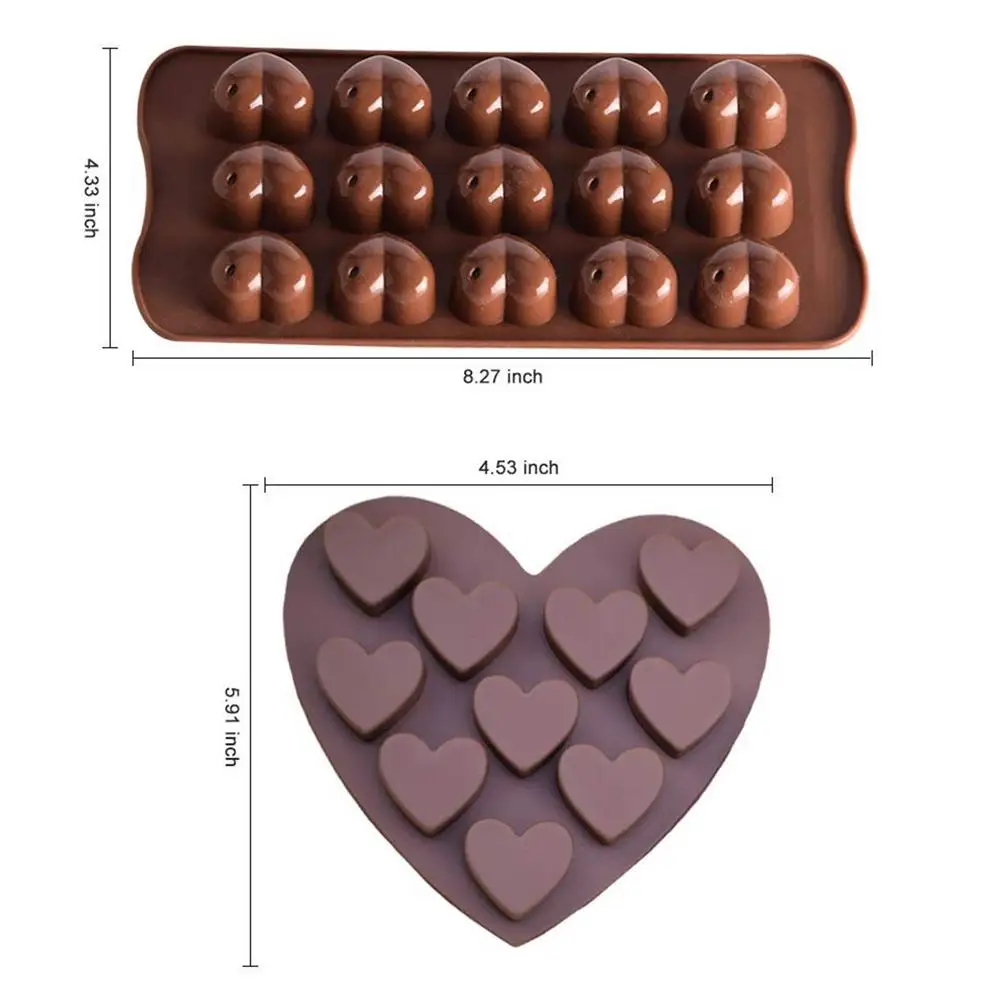 

Love Silicone Chocolate Molds For Baking 3D Heart Shape Mould Fondant Chiffon Mousse Chocolate Baking Cake Molds Decoration