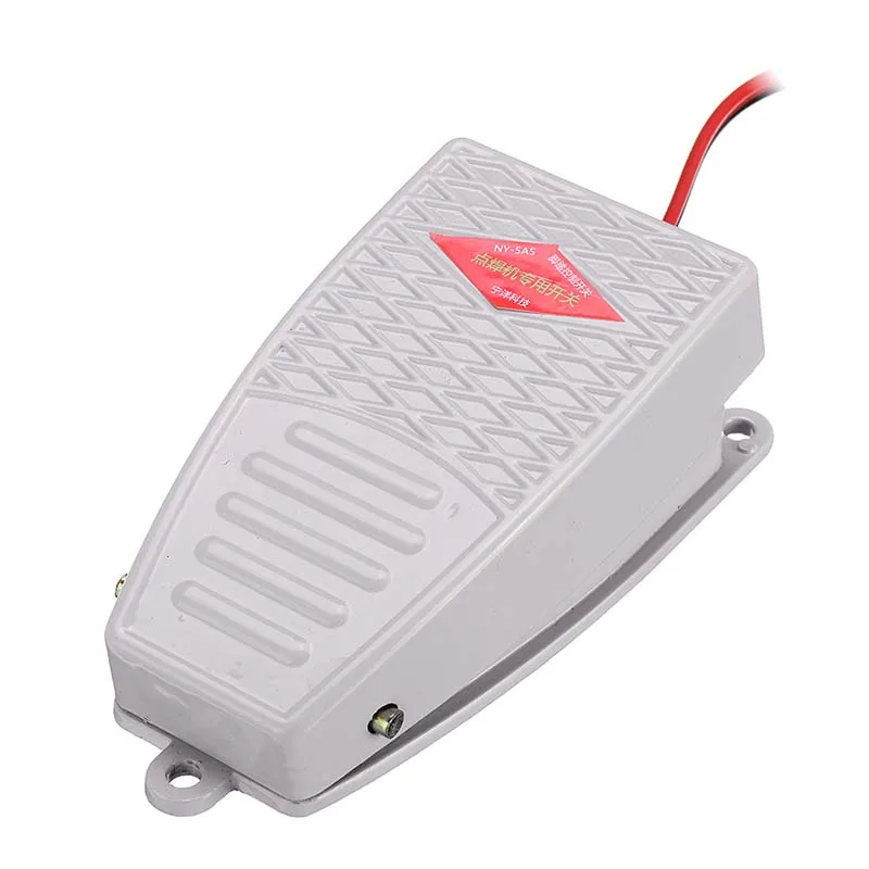 

DANIU 1.5M Foot Switch Pedal Metal Aluminum Shell Pedal Belt with Connector Foot Control for Spot Welding Machine Welder