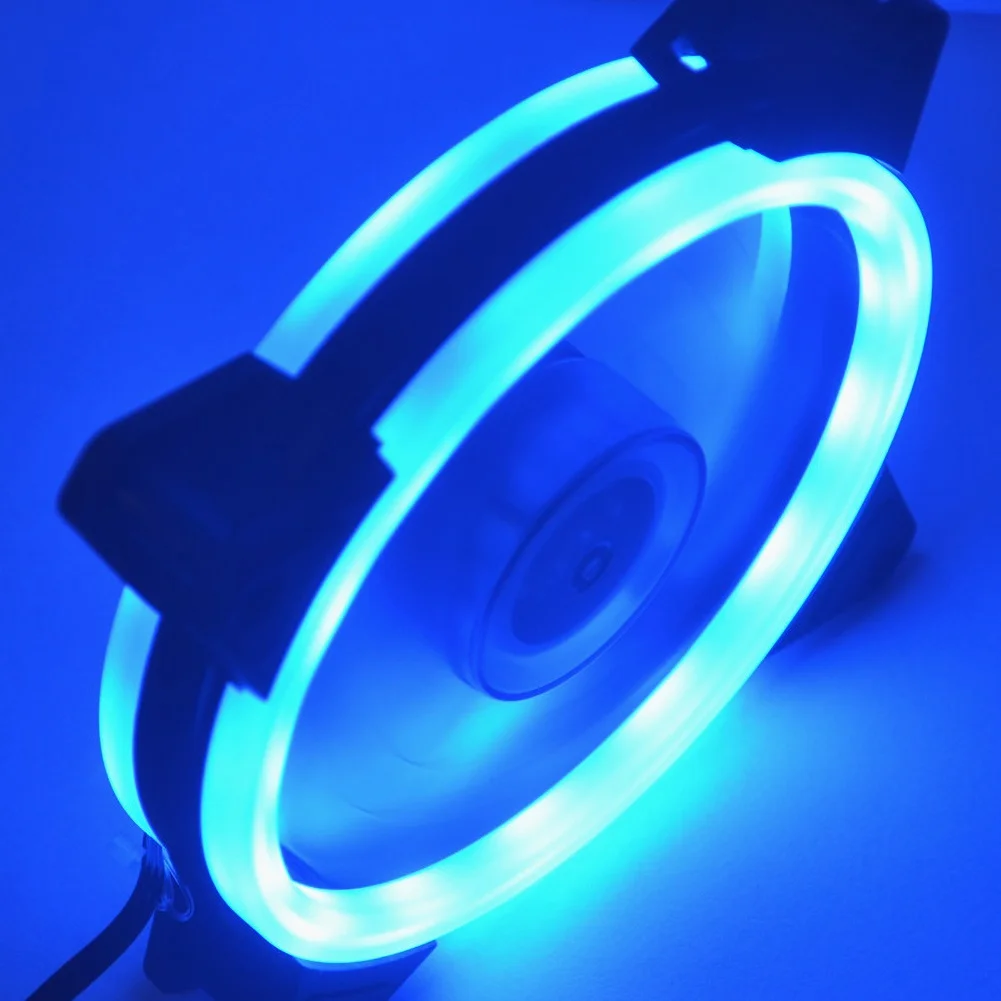 Регулируемый охлаждающий вентилятор для компьютера 12 см чехол ПК с бликами