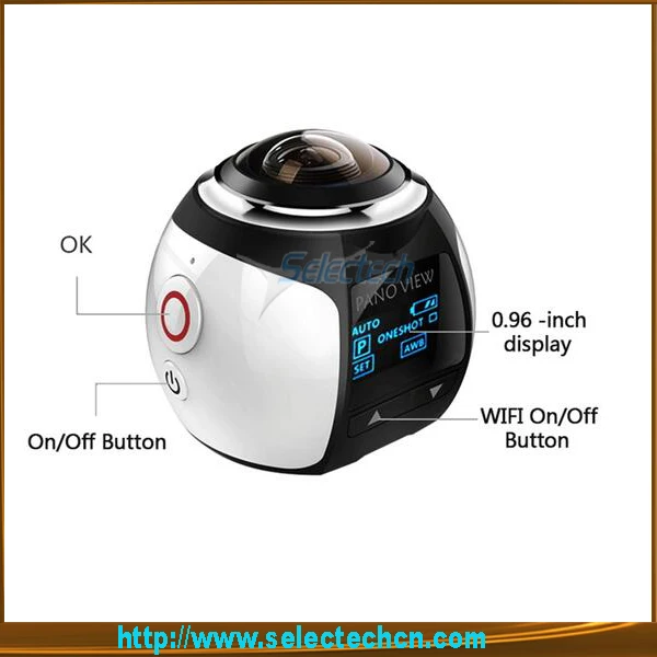 للبيع 360 درجة عمل كاميرا 4K بانورامية 2448P HD فيديو مقاوم للماء كاميرات ديبورتيفا واي فاي الرياضة DV