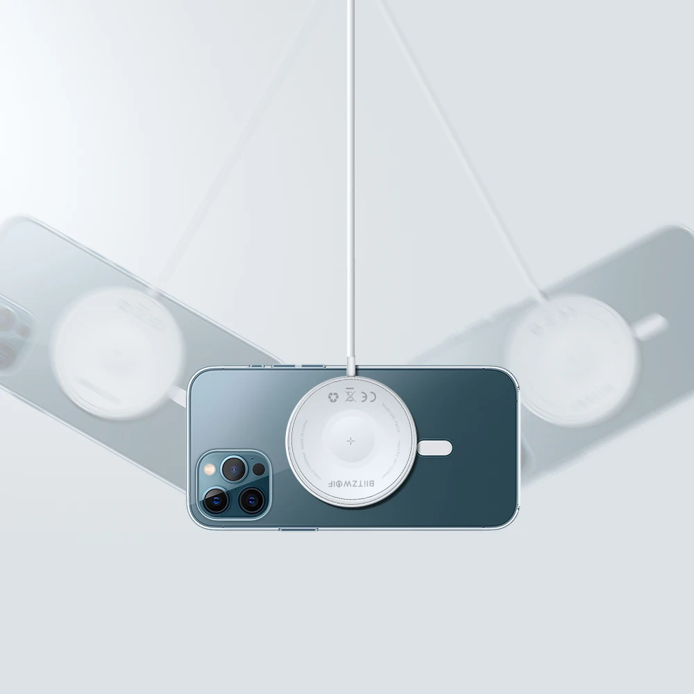 blitzwolf bw fwc9 3 in 1 15w magnetic wireless charger fast wireless charging pad earbuds charger watch charger for iphone12 pro free global shipping