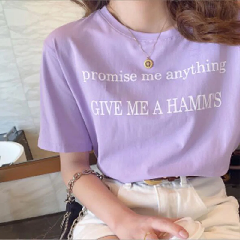 

New Fashion Woman Tshirt Top Letters Print Short Sleeve O Neck Summer Tops Campus Style Woman T shirts
