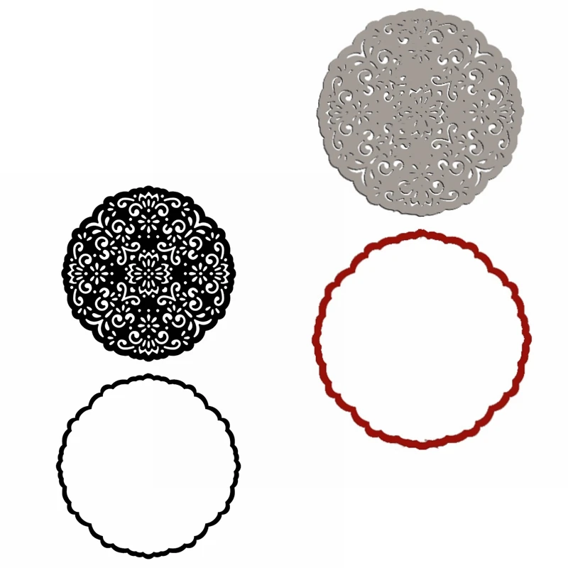 Цветочные круглые высечки для изготовления открыток высеченные скрапбукинга