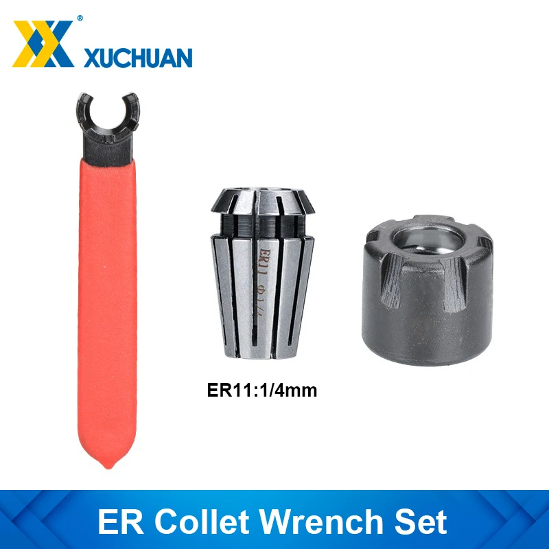ER Collet Wrench Set M Type Black Nut Collet Wrench 1/4mm ER11 Collet Chuck For CNC Milling Tool Holder Engraving Machine Tool