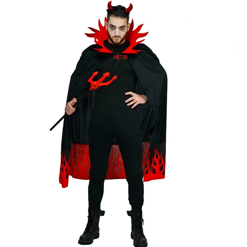 

Adult Men Scary Devil Costume Role Play Skeleton Outift Cosplay Halloween Horror Devil Clothes for Man Carnival Costume