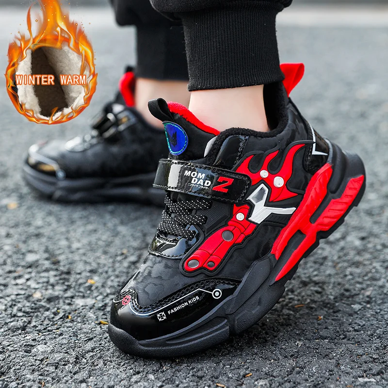 

Легкие зимние кроссовки из ПУ кожи для мальчиков, на мягкой подошве