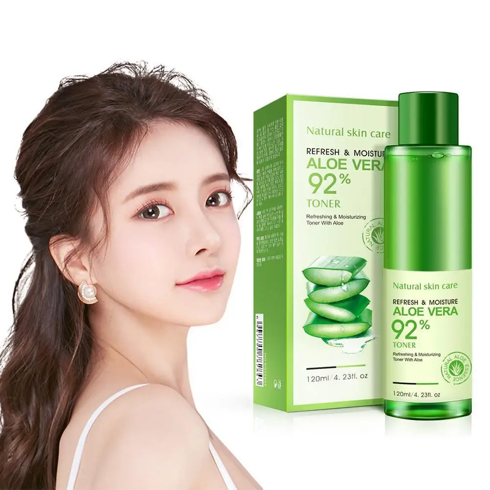 

120ml Hydrating Moisturizing Vitamin C Natural Face Aloe Vera Skin Care Pore Lighten Korean Toner Toner Gel VC R7H2