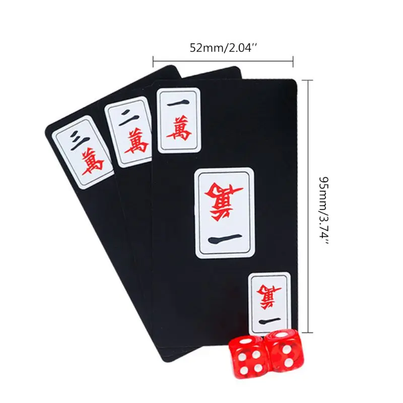 

Chinese Traditional Mahjong Playing Cards Waterproof PVC Plastic Mahjong Poker