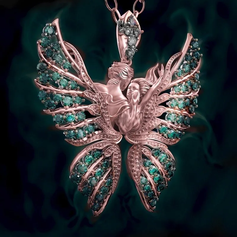 Ожерелье с подвеской-бабочкой для мужчин и женщин | Украшения аксессуары