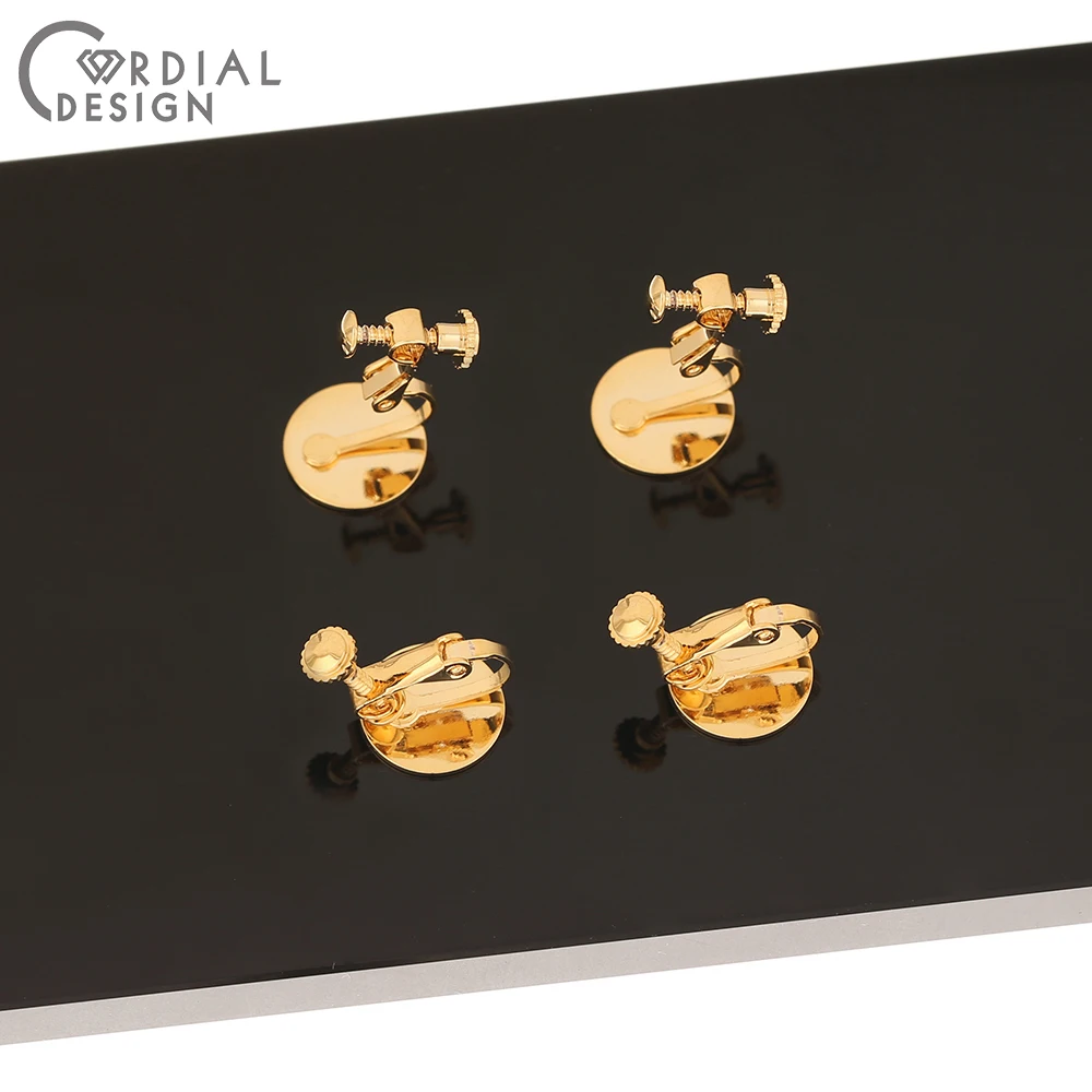 

Cordial Design 100Pcs 14*14MM Jewelry Accessories/Ear Clip/Hand Made/Round Shape/Copper/DIY Making/Earrings Findings & Component