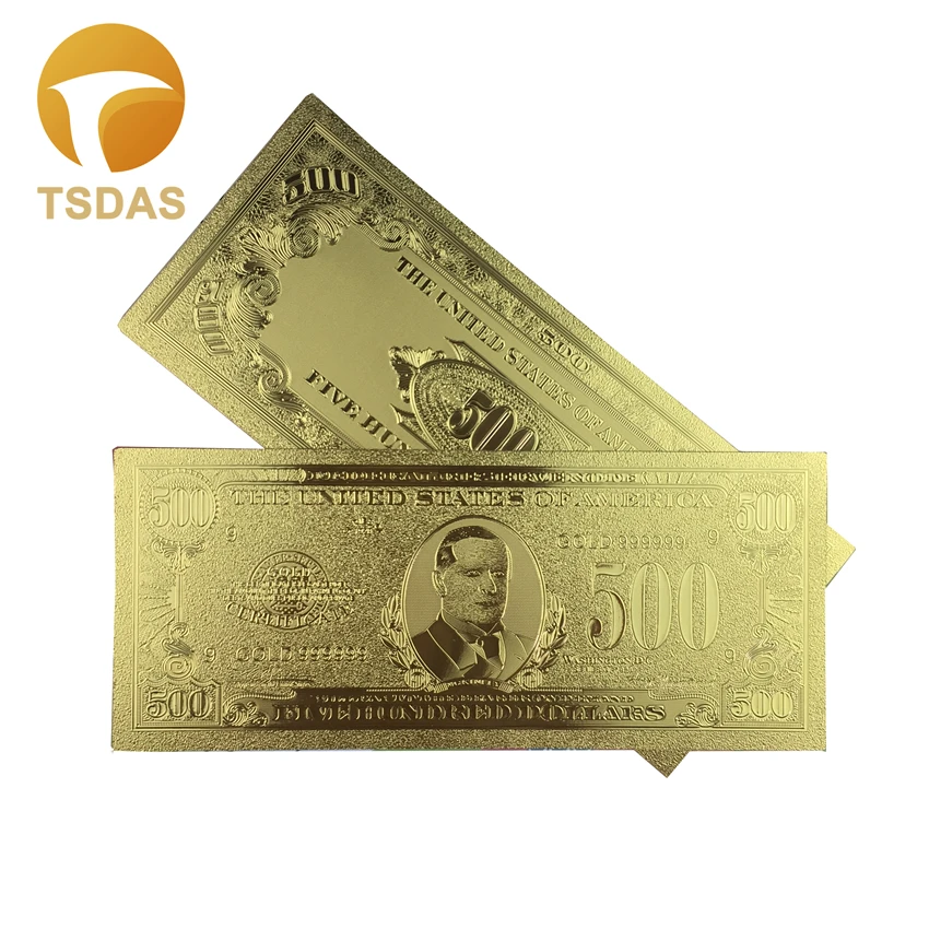 Новая американская золотая банкнота $500 долларов банкноты драгоценный подарок