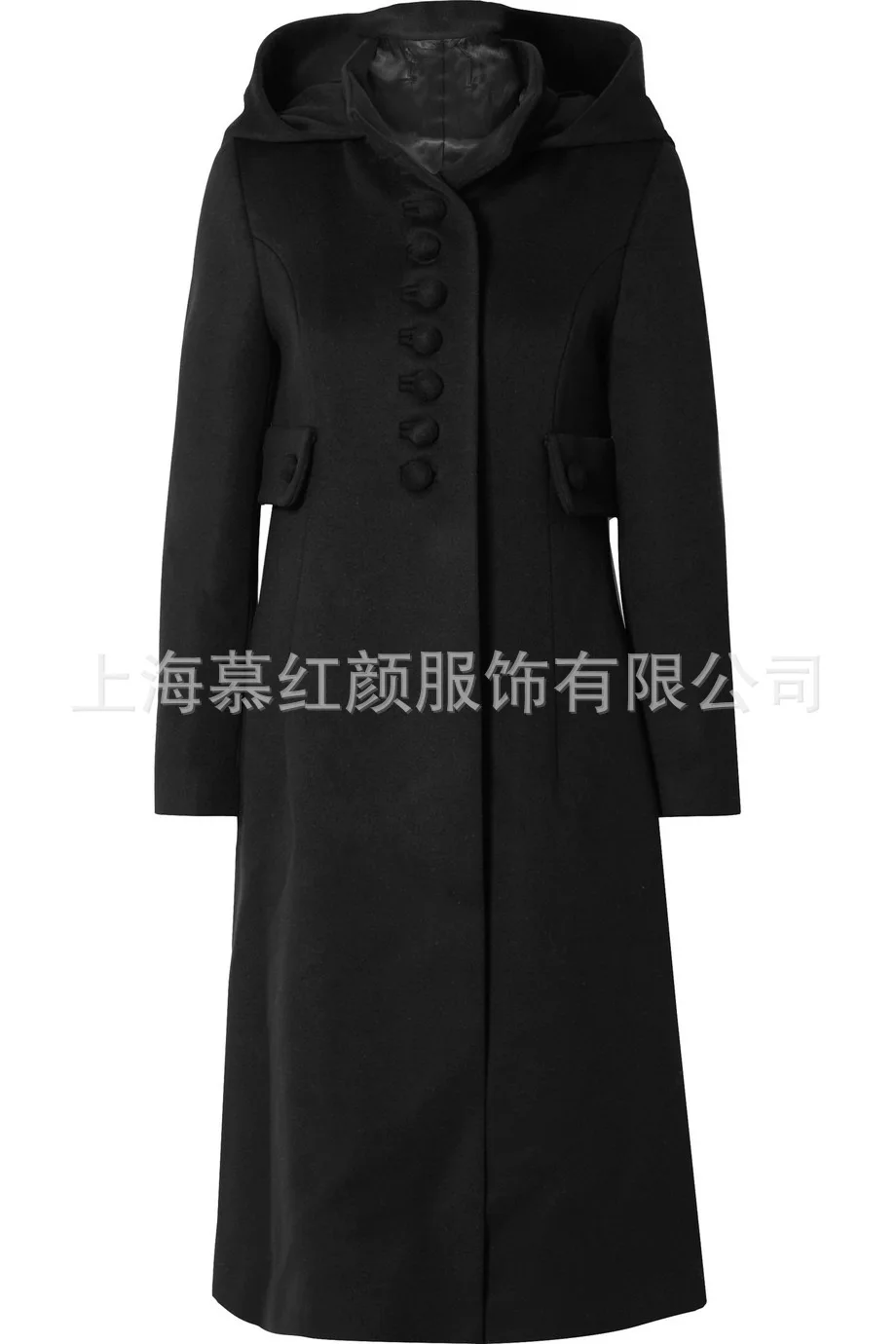 Однотонное длинное женское Шерстяное Пальто с широкой талией однобортная белая