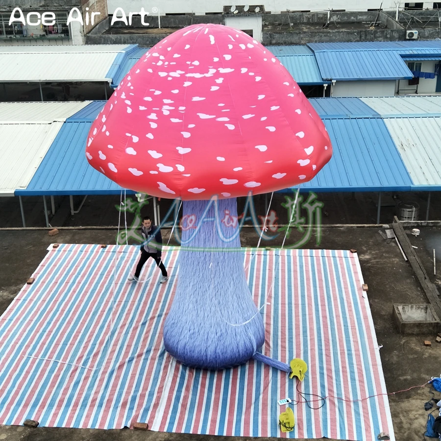 Свободные стоячие гигантские светодиодные надувные грибы прямые/кривые модели