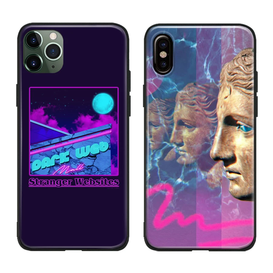 vaporwave aesthetics vintage statue art for iphone 6 6s 7 8 plus x xr xs 11 pro max soft silicone phone case cover shell free global shipping