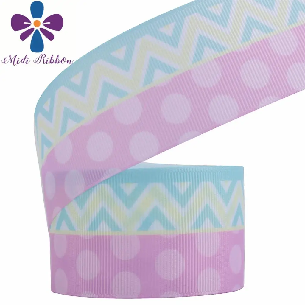 16 мм-75 мм Геометрические Волны красочные кекс арбуз печатных Grosgrain/Foe ленты DIY