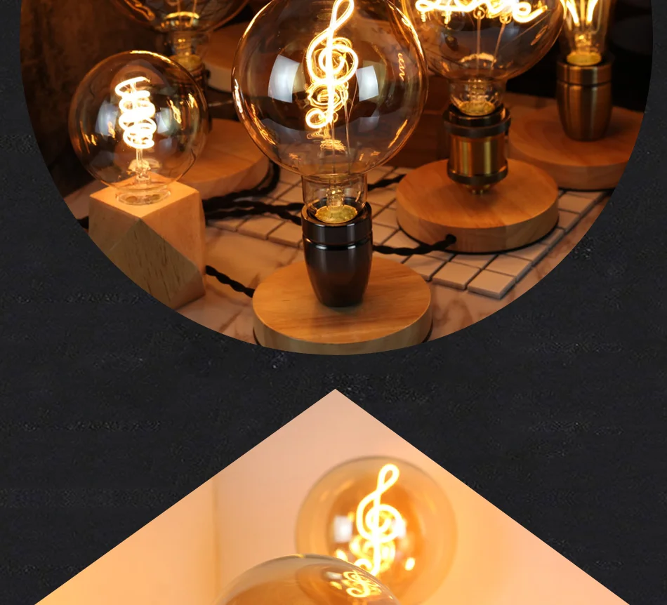 Марочные шарики edison домашняя декоративная светодиодная лампа накаливания 4 Вт с регулируемой яркостью G125Love Home Yes Note Copid's Arrow настольная лампа